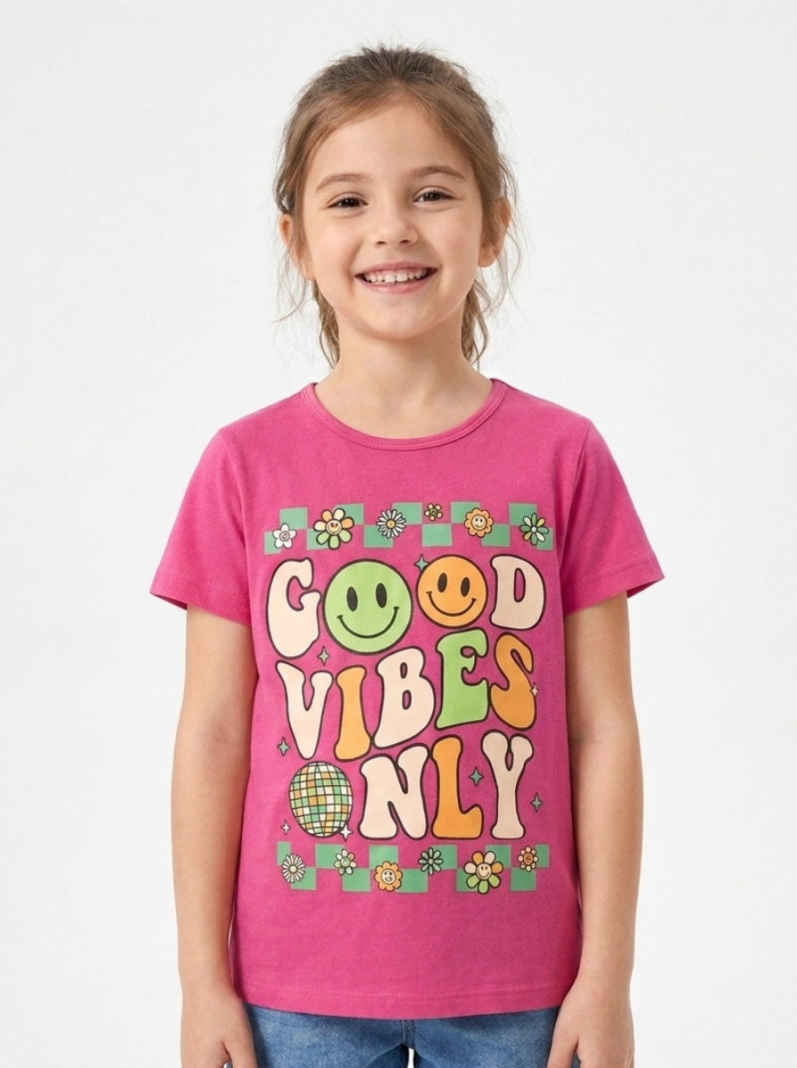 GOOD VIBES T-SHIRT | PINK