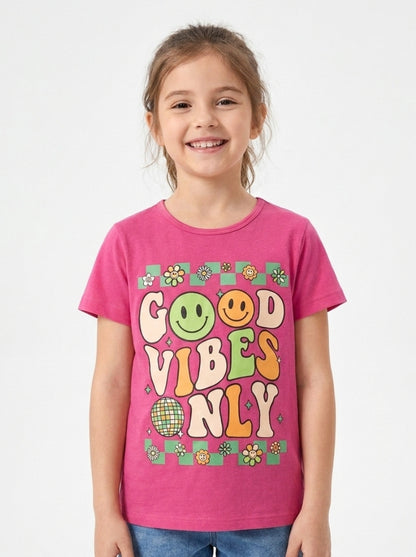 GOOD VIBES T-SHIRT | PINK
