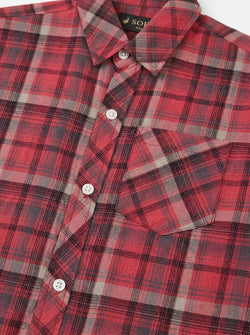 CHECK CASUAL SHIRT | REDISH