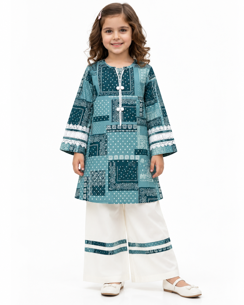 Patchwork Winter Kurta Set