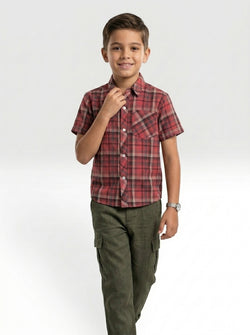 CHECK CASUAL SHIRT | REDISH