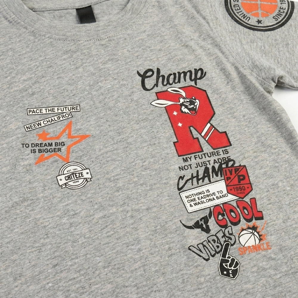 CHAMPS T-SHIRT | GREY