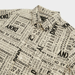 PRINTED CASUAL SHIRT | NEWSPAPER | B/W