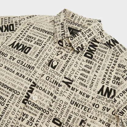PRINTED CASUAL SHIRT | NEWSPAPER | B/W