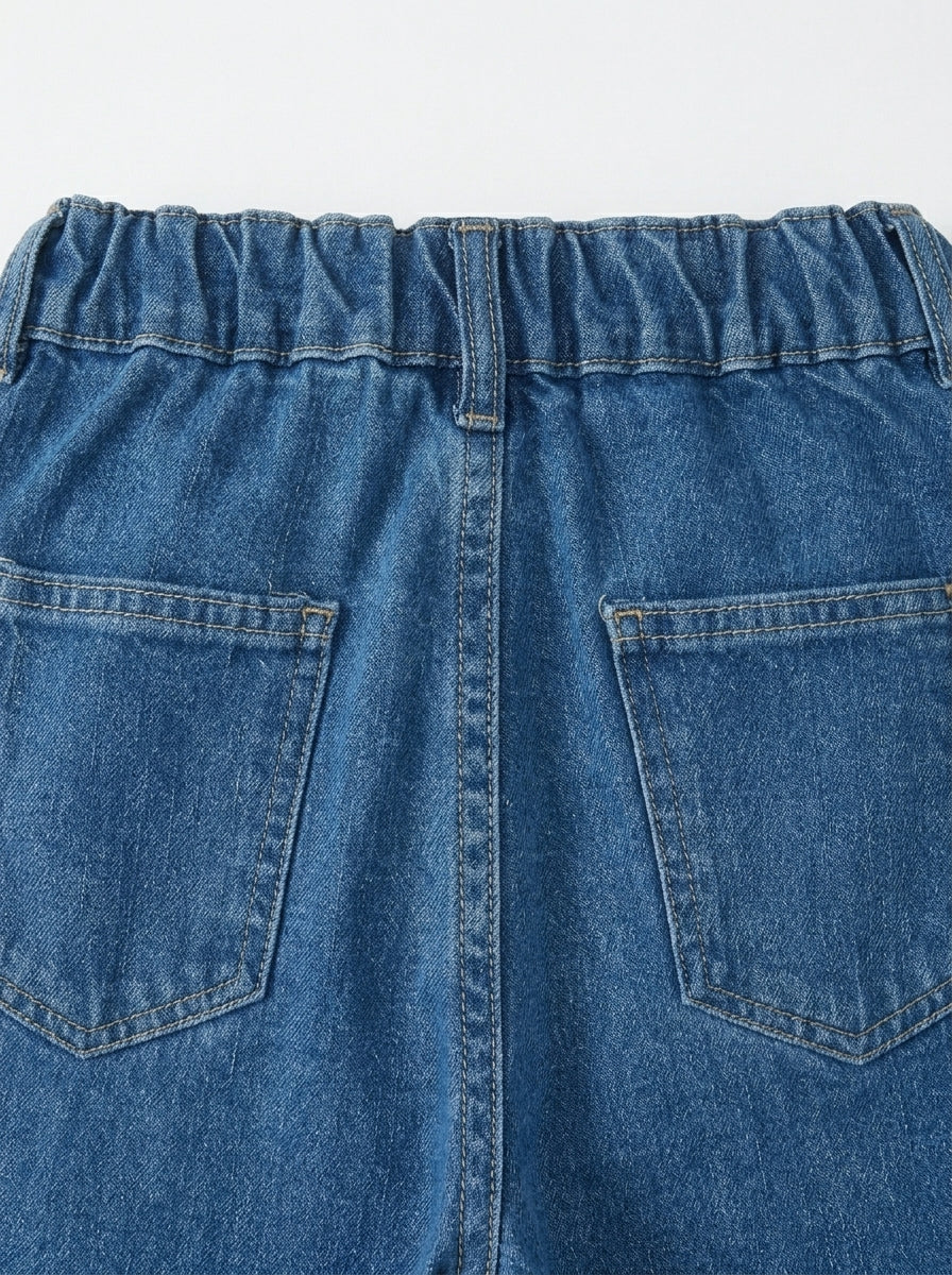BUTTERFLY EMBROIDED PANT | BLUE(MID)