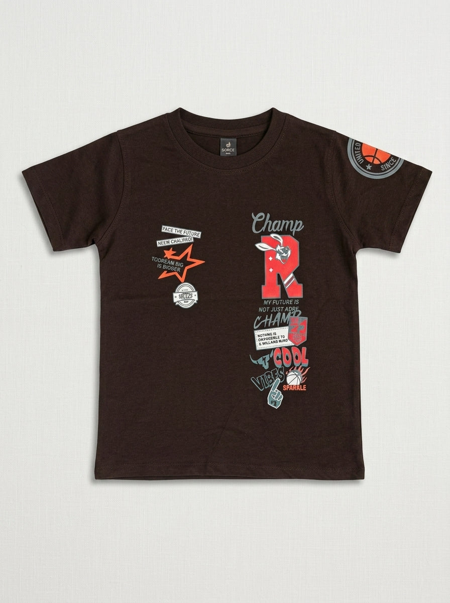 CHAMPS TEE SHIRT | BROWN