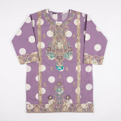 POLKA DOT SEQUENCE EMROIDED | PURPLE