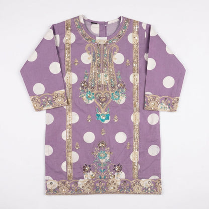 POLKA DOT SEQUENCE EMROIDED | PURPLE