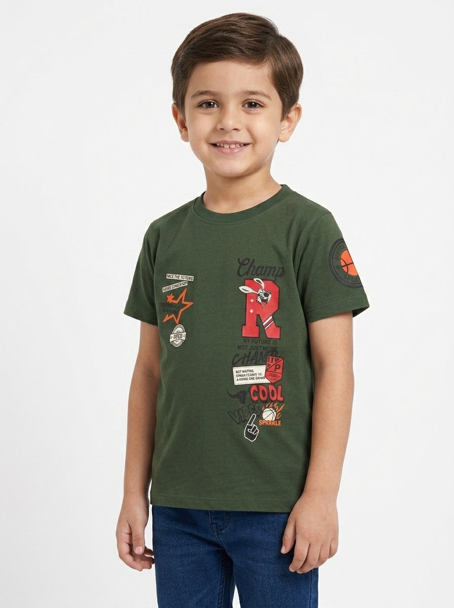 CHAMPS T-SHIRT | OLIVE