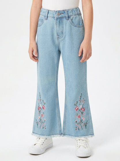 OPEN BOTTOM EMBROIDED | BLUE(LIGHT)