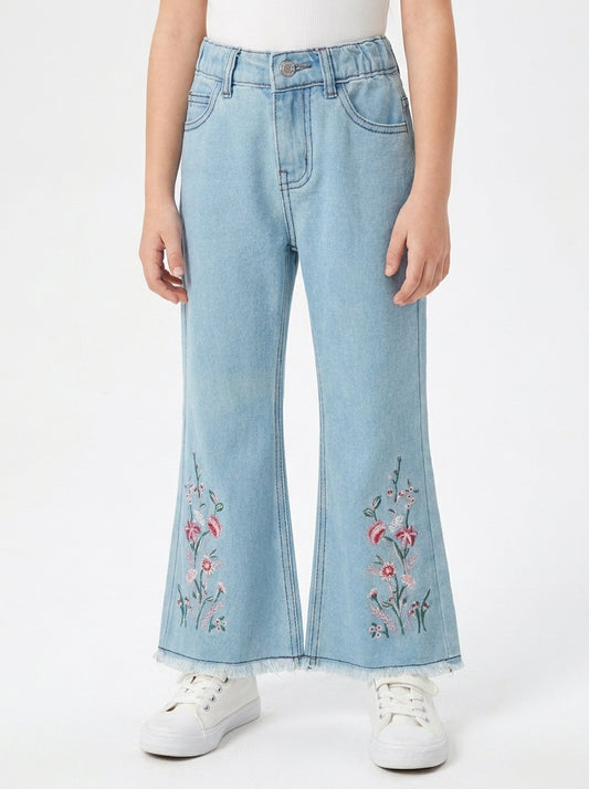 OPEN BOTTOM EMBROIDED | BLUE(LIGHT)